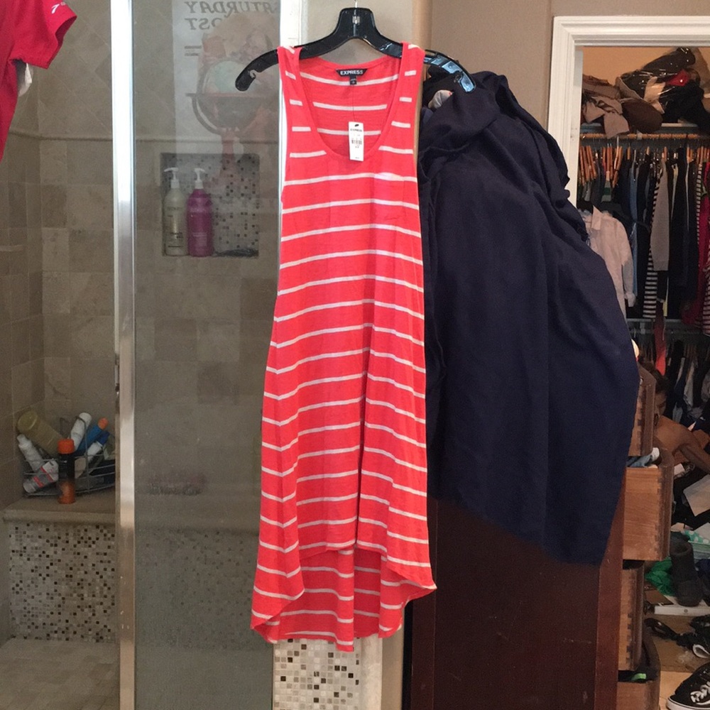 Pink and Grey Express Dress size Small